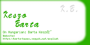 keszo barta business card